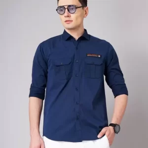 Over Size Shirt Men Light Blue Shirt